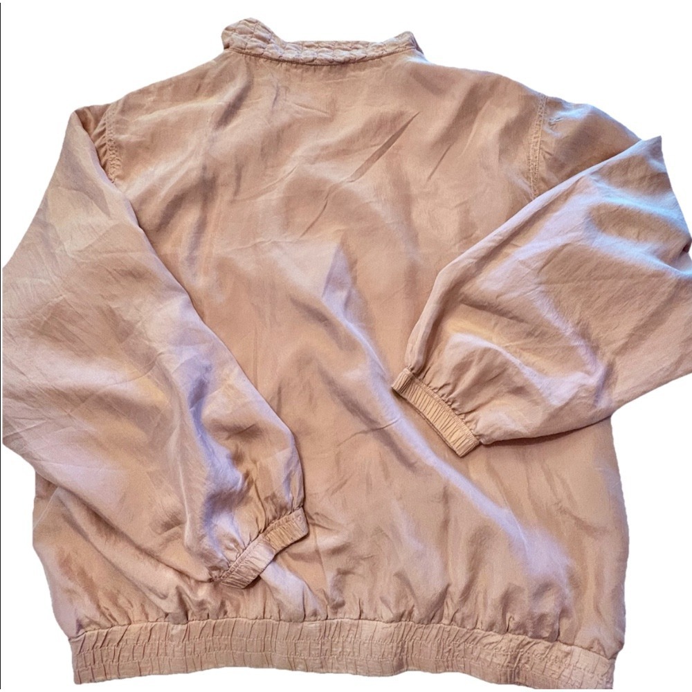 MAURADA Vntg 90's Y2K 100% Silk Pink Tracksuit, Quilted Jacket & Pants Set SZ XL - Picture 2 of 16